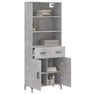 Berkfield Home Highboard Concrete Grey 69.5x34x180 cm Engineered Wood