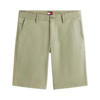 Tommy Jeans Chino Shorts - Heren - Korte Broeken - Groen - W29 - Katoen - Korte Broeken