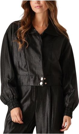 Aaiko Twill Shine Jack voor Vrouwen - Dames - Zomerjassen - Zwart - L - Jassen
