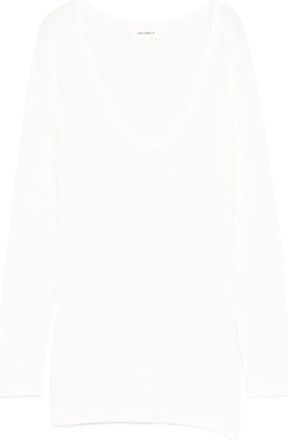 Lisa Yang Top Amalea con scollo ampio - Bianco