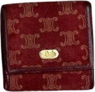 Celine Pre-owned Wallets, female, Red, Size: ONE SIZE Pre-owned Triomphe Suede Purse