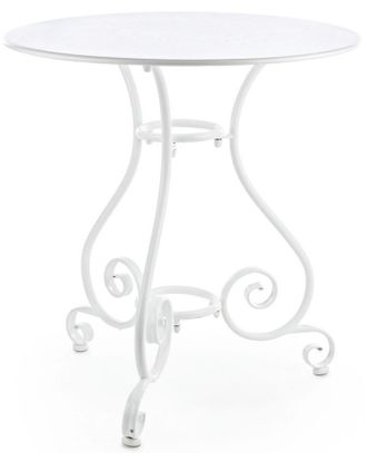 BIZZOTTO Nostalgischer Gartentisch Etienne &oslash; 70 cm - Weiss