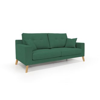 Divani.Store Danish Sof&aacute; Moderno De Tela Suave E Impermeable 146 Cm Verde