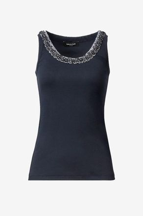 Fabiana Filippi Top mit Rundhalsausschnitt aus Jersey mit Pailletten