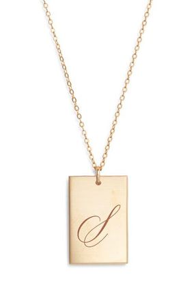 Set & Stones Stella Initial Pendant Necklace in Gold/s at Nordstrom