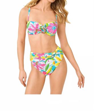 Lilly Pulitzer Yarrow High Waisted Bikini Bottom In Multi Lovely Lilly