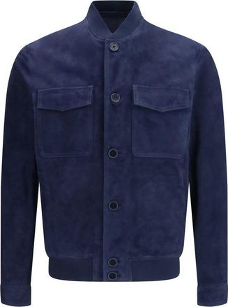 Salvatore Santoro Calf Leather Bos Taurus Mens Bomber