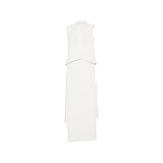 Solace London Gowns, female, Beige, Size: 2XS Solace London Dresses Ecru