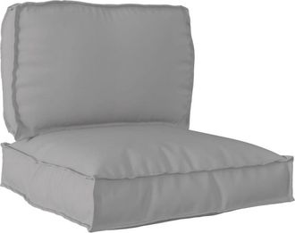 vidaXL Pallet Cushion Set 2 pcs Grey Oxford fabric vidaXL