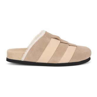 PESERICO Schoenen, Dames, Beige, 37 EU, Leer, Minimalistische Slip-On Schoen