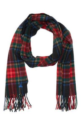 Brooks Brothers Wool & Cashmere Plaid Scarf in Black at Nordstrom Rack