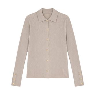 Max Mara Truien & Vesten, Dames, Beige, M, Wol, Smmlimone Cardigan