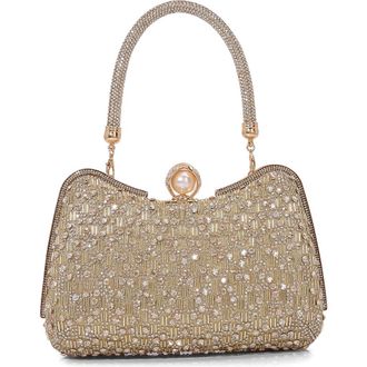 Berness Rhinestone Embellished Handbag in Gold at Nordstrom Rack