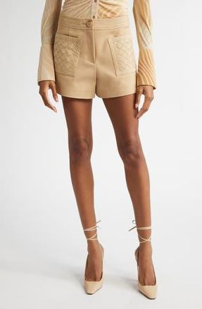 Ramy Brook Tamika Woven Patch Pocket Cotton Blend Shorts in Burlap at Nordstrom Rack, Size 12