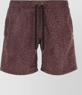 Brioni printed polyester swim shorts back pocket