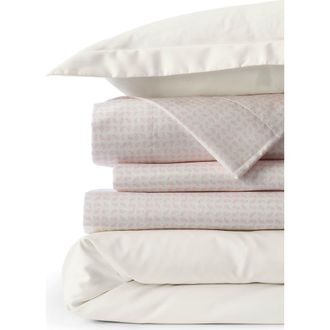 Lands End 400 Thread Count Premium Supima Cotton No Iron Sateen Duvet Bed Cover in Ivory at Nordstrom, Size Twin
