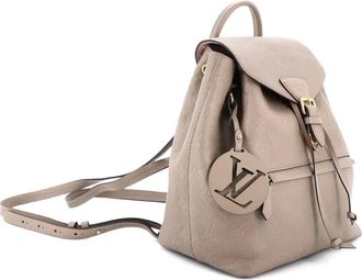 Louis Vuitton Montsouris NM Monogram Empreinte Leather PM backpack - Beige