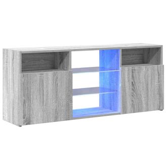 vidaXL Vidaxl - Mueble De Tv Con Luces Led Gris Sonoma 120x30x50 Cm