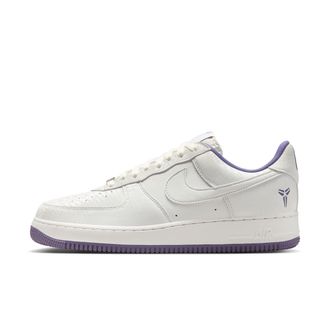 Nike Mens Kobe Air Force 1 Low Shoes in White | IB0018-102