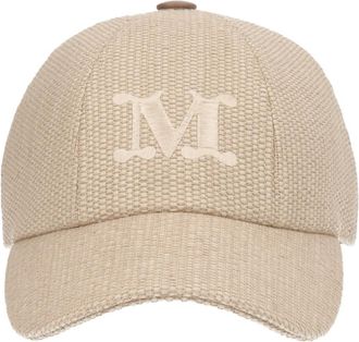 Max Mara Beige Logo Baseball Cap