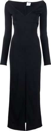 Courr&egrave;ges cut-out detail ribbed dress - women - Spandex/Elastane/Polyamide/Viscose - S - Black