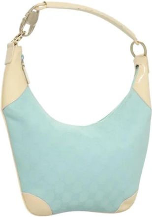 Gucci Pre-owned Canvas gucci-bags - Dames - Vintage Schoudertas - Blauw - ONE Size - Leer - Vintage