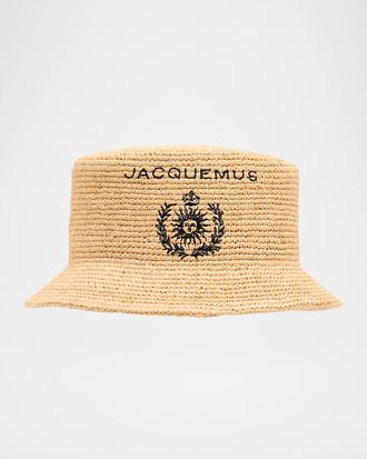 Jacquemus Le Bob Pesco Raffia Bucket Hat