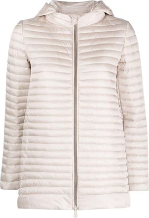 Save The Duck Iris22 Alima removable hood padded jacket - women - Nylon/Polyester/Nylon - 1 - Neutrals