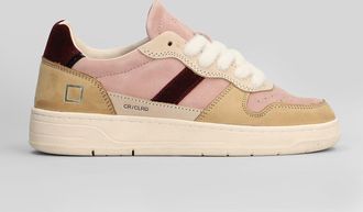 D.A.T.E. D. A.T. E. Court 2.0 Sneakers In Taupe Suede And Fabric