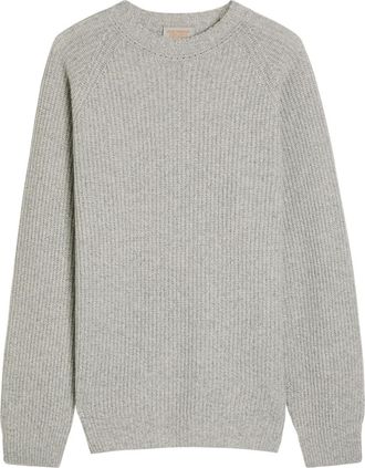 John Smedley Oxnard Cashmere and Wool-blend Jumper - Light Grey - L