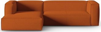 BLOOMINGLOFT 4-Sitzer Design Ecksofa Mackay mit Eckteil links, Strukturstoff