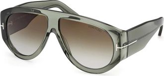 Tom Ford Bronson Zonnebrillen - Heren - Zonnebrillen - Groen - 60 MM - Accessoires