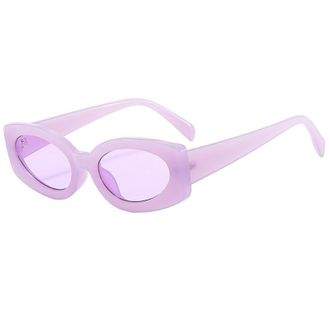 Generic Small Frame Outdoor Mens And Womens Sunglasses Vacation Commuter Driving Sun Glasses(Purple)