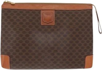 Celine Pre-owned Clutches, female, Brown, Size: ONE SIZE Pre-owned Vintage Canvas Clutch