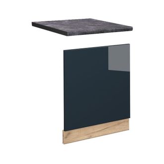 Vicco Panel Frontal Fame-line, Azul Oscuro Alto Brillo, 60 Cm, Et Antracita