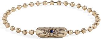 Alex and Ani Ball Chain Barrel Closure Bracelet with Evil Eye in Gold at Nordstrom, Size Small/medium