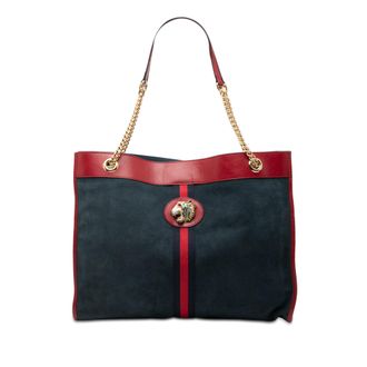 Gucci Tweedekans Grote Web Suede Rajah Tote