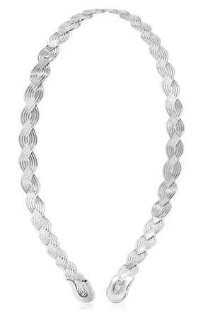 Ettika Regal Twist Headband in Silver at Nordstrom