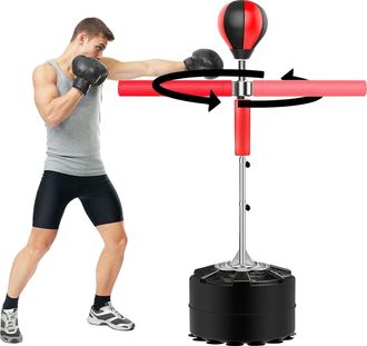 OEM Saco De Boxeo, Altura Regulable, Brazo Oscilante Flexible, Rojo