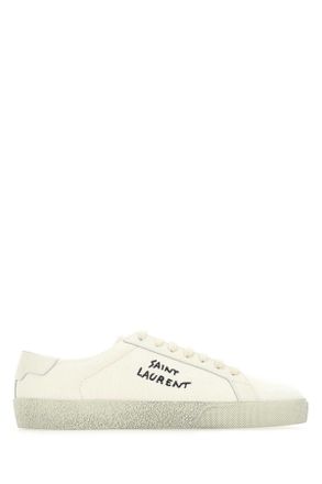 Saint Laurent Ivory Canvas Sl/06 Sneakers