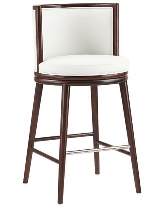 Manhattan Comfort Evalyn Leatherette Barstool With Beech Wood Legs