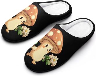 Generic Cute Mushroom Womens Slippers Warm House Slippers Indoor House Shoes with Anti-Skid Rubber Sole