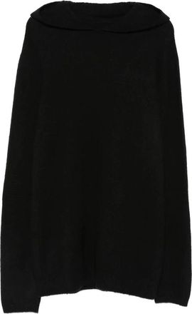 Rick Owens Hooded Sweater - Heren - Cashmere truien - Zwart - L - Kasjmier - Truien & Vesten