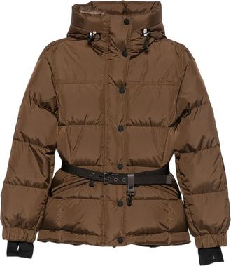 Moncler Salastrains Belted Hooded Puffer Jacket