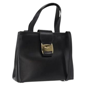 Ferragamo Pre-owned Handbags, female, Black, Size: ONE SIZE Pre-owned Handbag