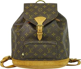 Louis Vuitton Vintage Montsouris Backpack Monogram Canvas Brown Canvas Backpack Bag (Pre-Owned)