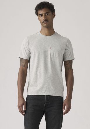 Levi's T-Shirt LEVIS CLASSIC POCKET TEE, Herren, Gr. XXL, texural slub midtone grau heather, Jersey, Obermaterial: 100% Baumwolle, meliert, regular fit norma