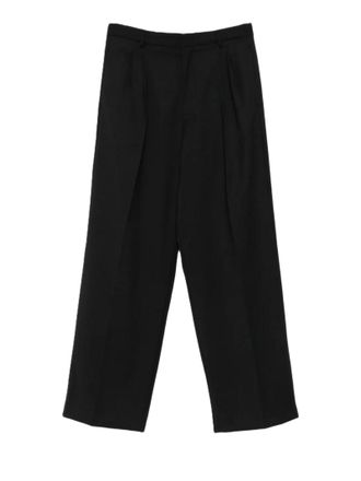Amaranto Wide-Leg Trousers With Front Pinces And Tailored Design