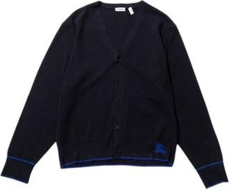 Burberry Equestrian Knight Wool Cardigan, Size X-Large