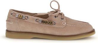 Pinko Beige Kalfskleren Bos Taurus Instapschoenen